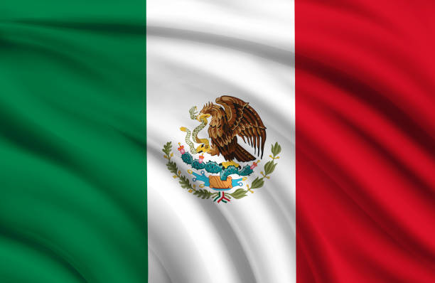 Flag of Mexico vector art illustration