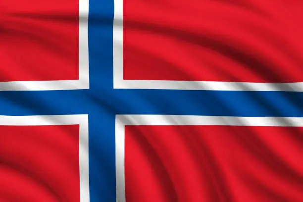 Vector illustration of Flag of Norway