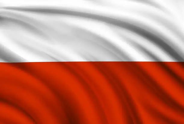 Vector illustration of Flag of Poland