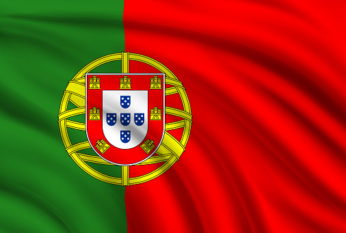 Flag of Portugal. Vector illustration. Background.