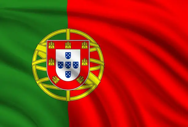 Vector illustration of Flag of Portugal