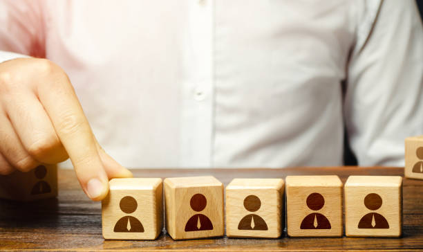 istock Assemble an effective team from candidates. Human resource management. Education and training. Hiring recruiting specialists. Optimization and selection of members. Cooperation and teamwork. 1398463972