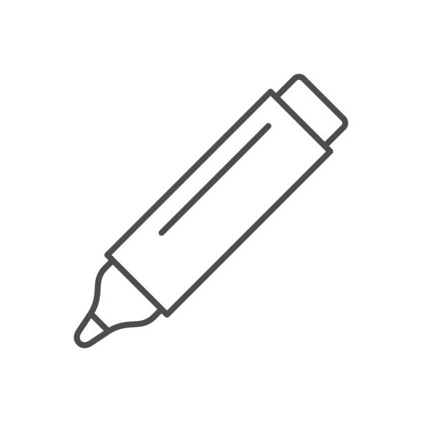 symbol für filzspitzenlinie - filzarbeiten stock-grafiken, -clipart, -cartoons und -symbole