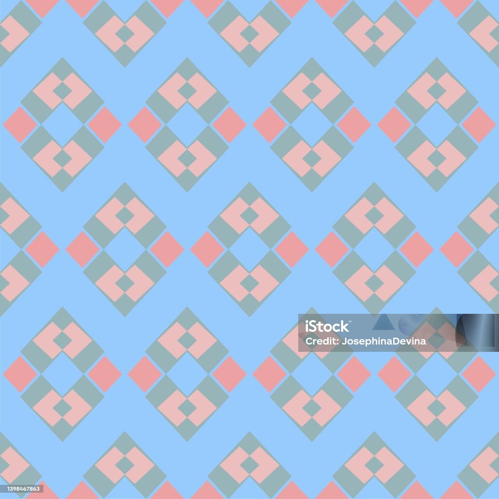 Diamond Pattern Repeat Examples Diamond And Geometric Shapes Vector Seamless Repeat Pattern Stock ...