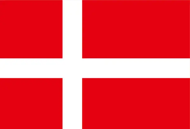 Vector illustration of Denmark flag