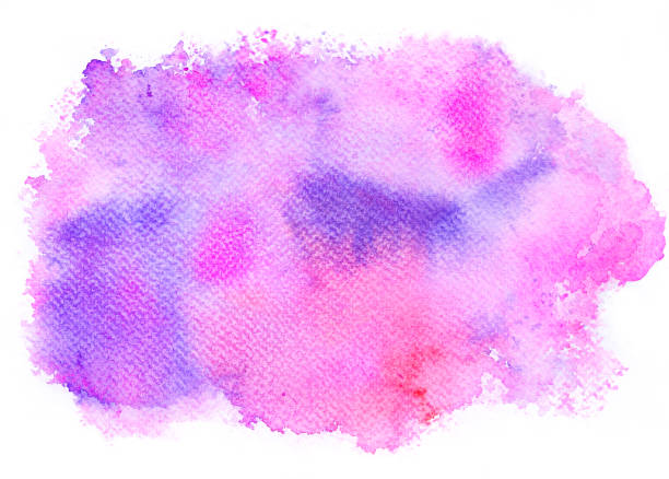 istock Watercolor paint brush strokes from a hand drawn isolated on white background 1398476792