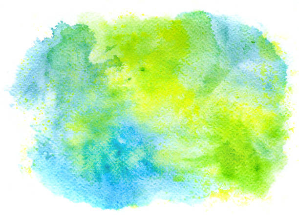 istock Watercolor paint brush strokes from a hand drawn isolated on white background 1398477330