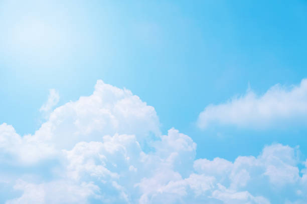 istock Beautiful blue sky background with cloudy in sunshine. 1398482665