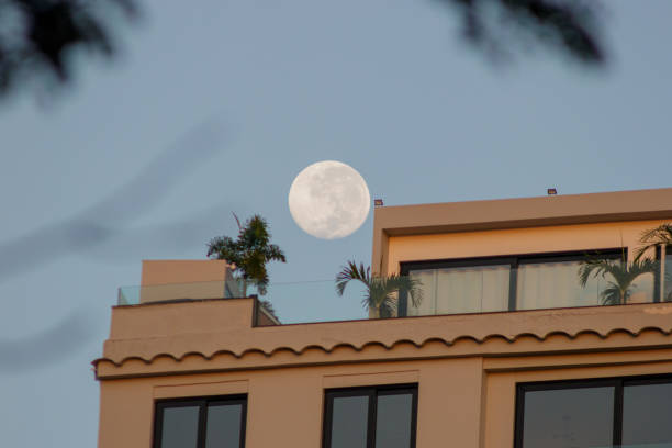 istock full moon setting Rio de Janeiro, Brazil. 1398485151