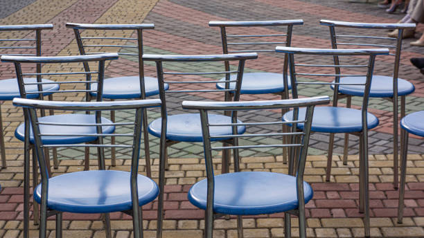 istock There are many chairs in the street. 1398486005