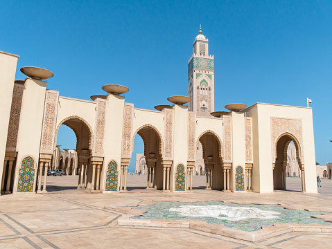Casablanca's Monumental Hassan II Mosque - Plaza, Mosaics and Minaret