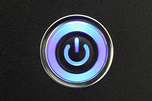 Power Push Button, close-up.