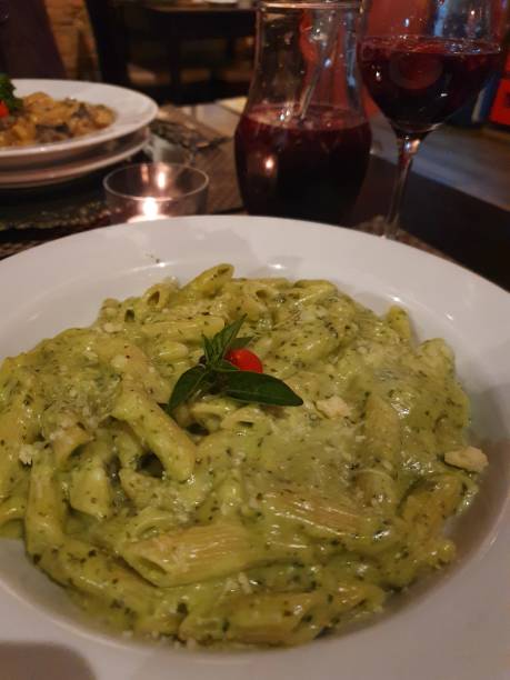 istock Penne with pesto sauce 1398507522