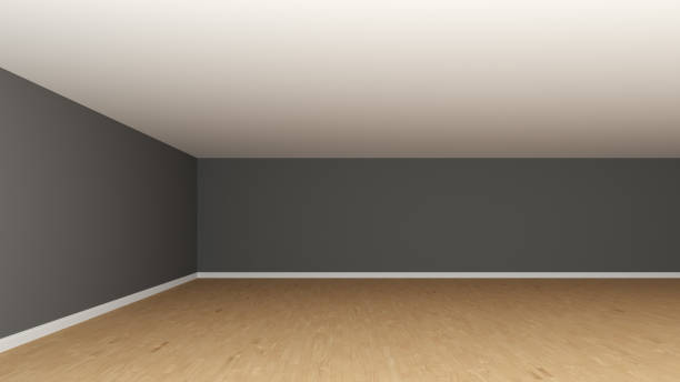 istock Empty Room Interior Corner without Furniture, Frontal View. Room Concept 1398510278