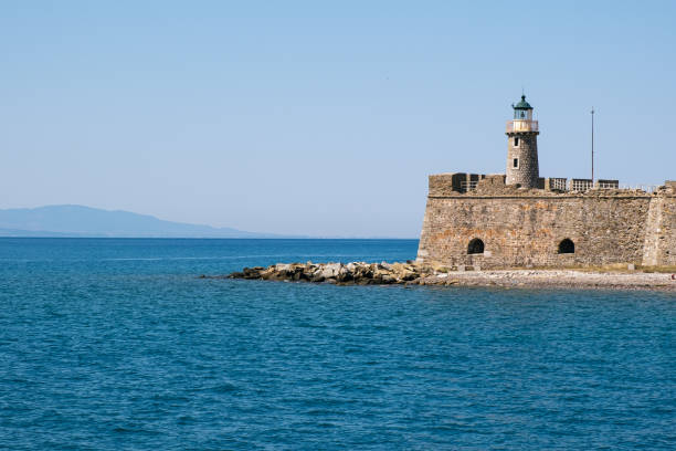 The castle of Antirrio with its lighthouse, Greece