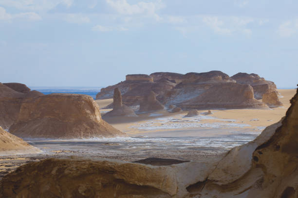 Landscape View of the White Desert stock photo