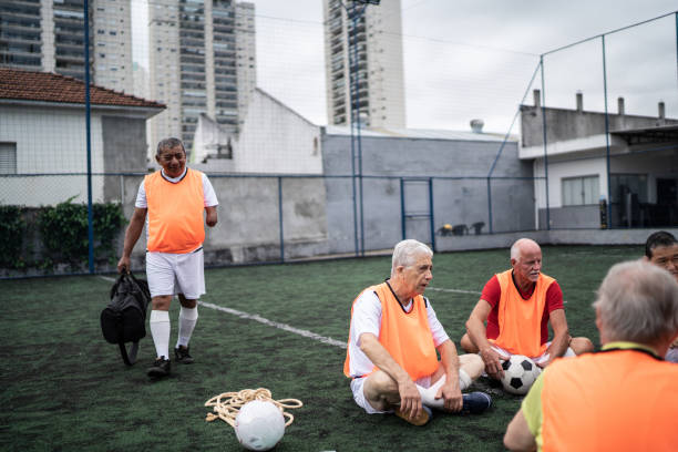 istock Disabled mature man arriving on the soccer field 1398520715