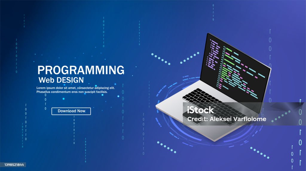 Software Web Development Programming Concept Abstract Programming ...