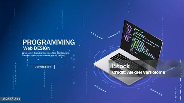 Software Web Development Programming Concept Abstract Programming ...