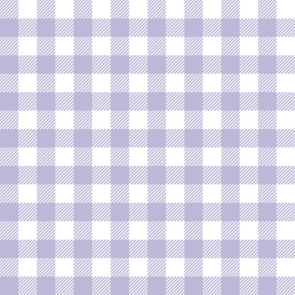Pastel violet and white colors gingham Pattern background.