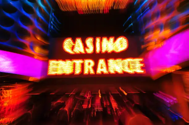 Photo of The entrance sign of a casino in Las Vegas