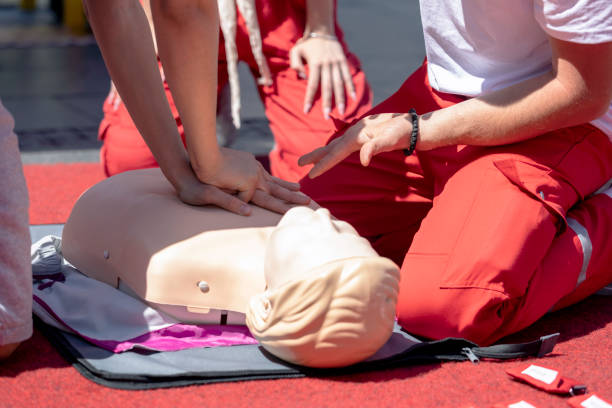 istock First aid and CPR - Cardiopulmonary resuscitation class 1398529432