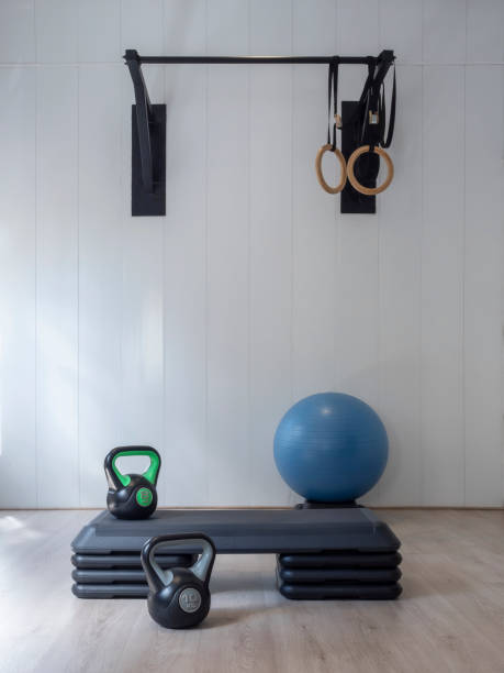 istock Ring room and empty pull-up bar in the gymnasium 1398533375