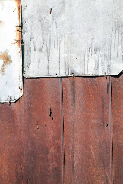 istock part of a building made of metal sheets that have oxidized and started to rust 1398534631