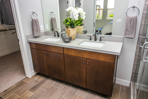 Master Bathroom Vanity With Two Sinks