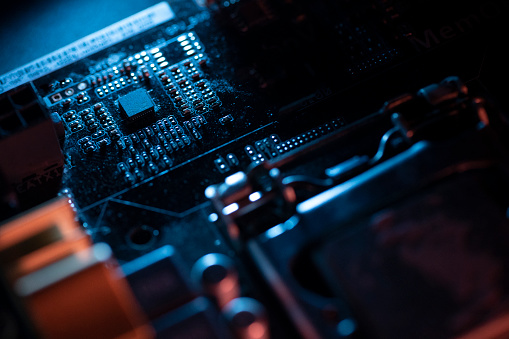 Abstract,close up of Mainboard Electronic background