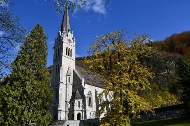 istock Vaduz Cathedral in Liechtenstein 1398551454