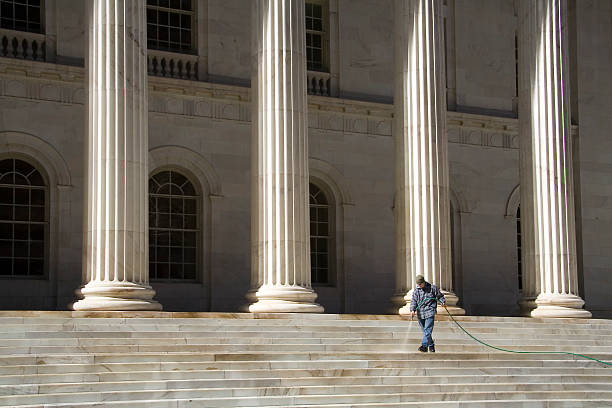 Cleaning the stairs - wide
