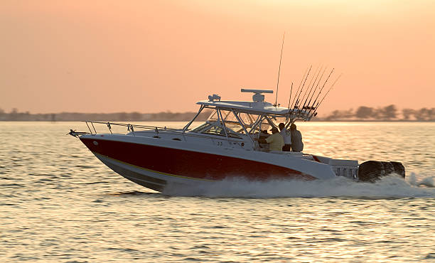 Powerboat heading out to the fising grounds.