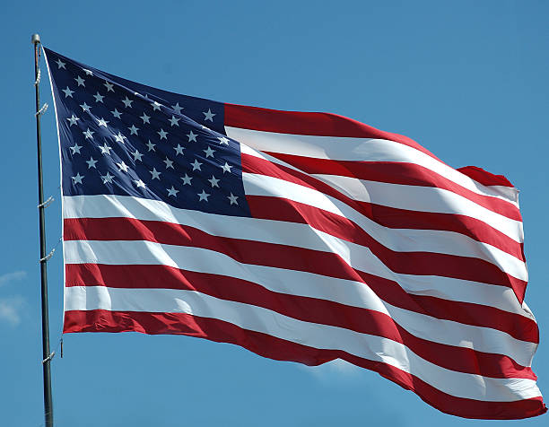 Bandeira dos Estados Unidos da América - fotografia de stock