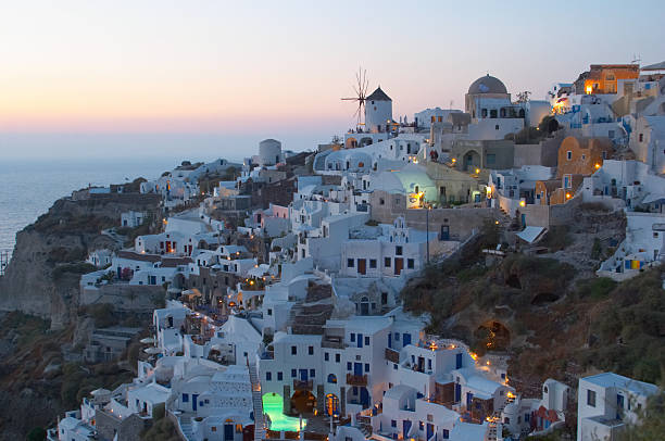 Traditionellen griechischen Dorf Oia, Santorin – Foto