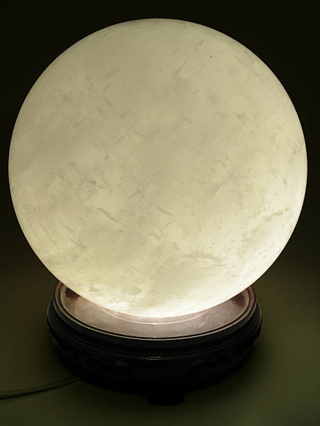 crystal ball glowing stock photo
