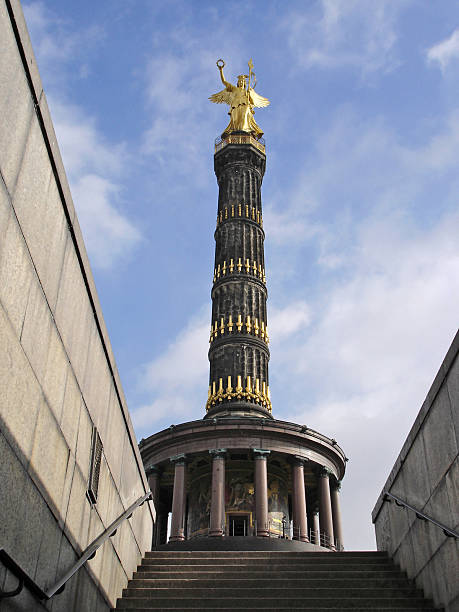 Stairs to the Siegessäule stock photo