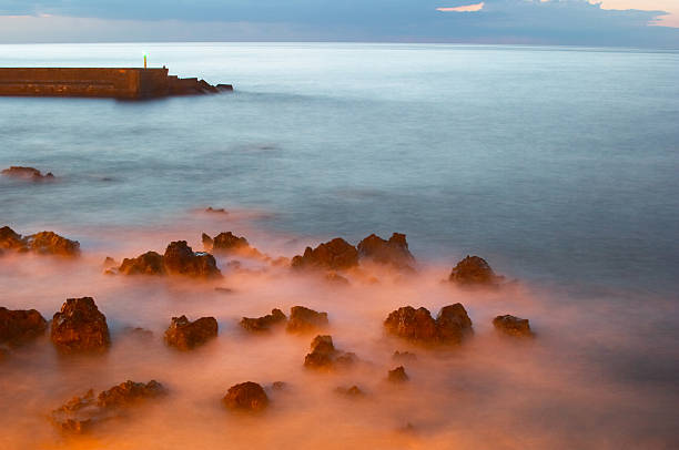 Beacon bei Sonnenuntergang, Puerto de la Cruz Teneriffas 3 – Foto