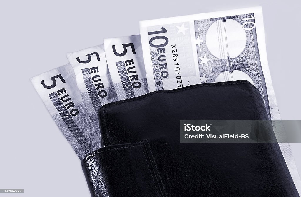 Euro bills euro bills incl. a wallet Euro Symbol Stock Photo