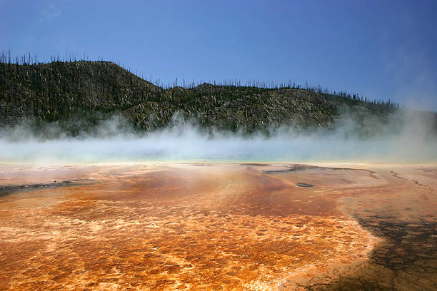 Prismatic Lake, Yellowstone National Park stock photo