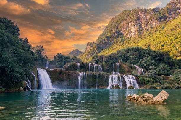 istock Ban Gioc or Detian waterfall in Cao Bang 1398578794