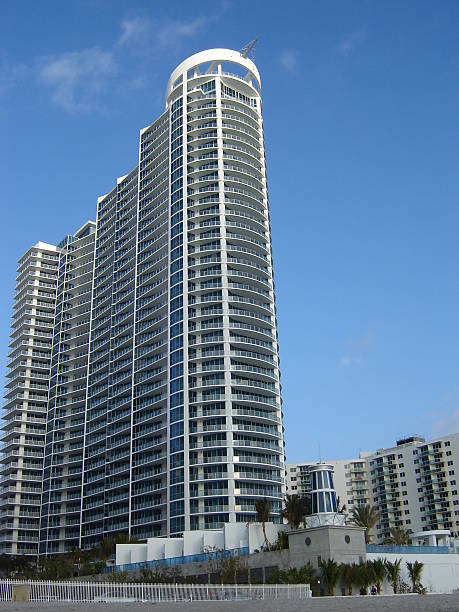 Miami modern building stock photo
