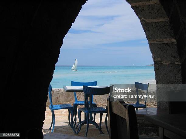 Seaside Dining Stock Photo - Download Image Now - Arch - Architectural Feature, Beach, Chair