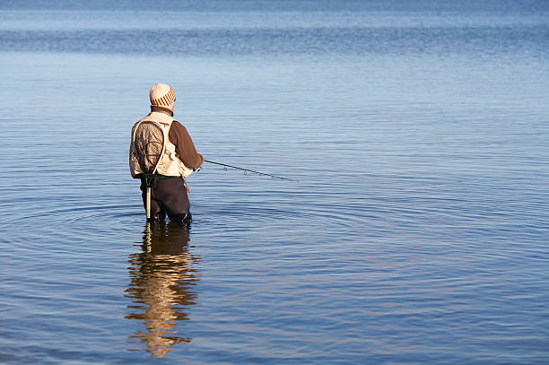 istock Fisherman catching fish in a lake 139858799