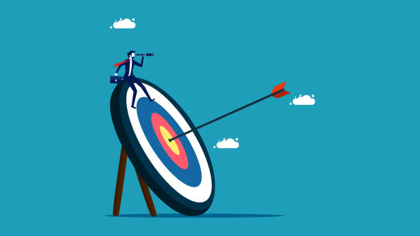 istock New goals. Binoculars businessman looking for new goals. business concept vector 1398589674