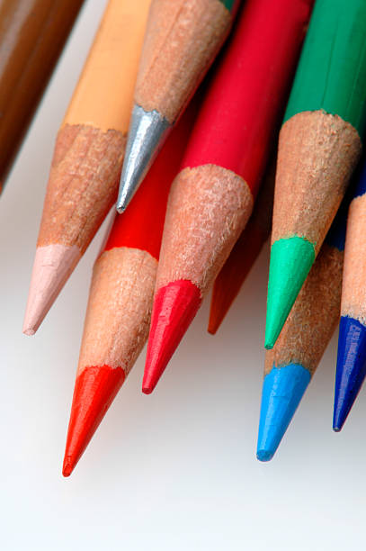 色付き Pencils.macro ストックフォト