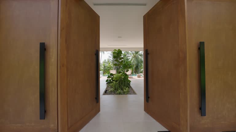 Entrance in the luxury real estate