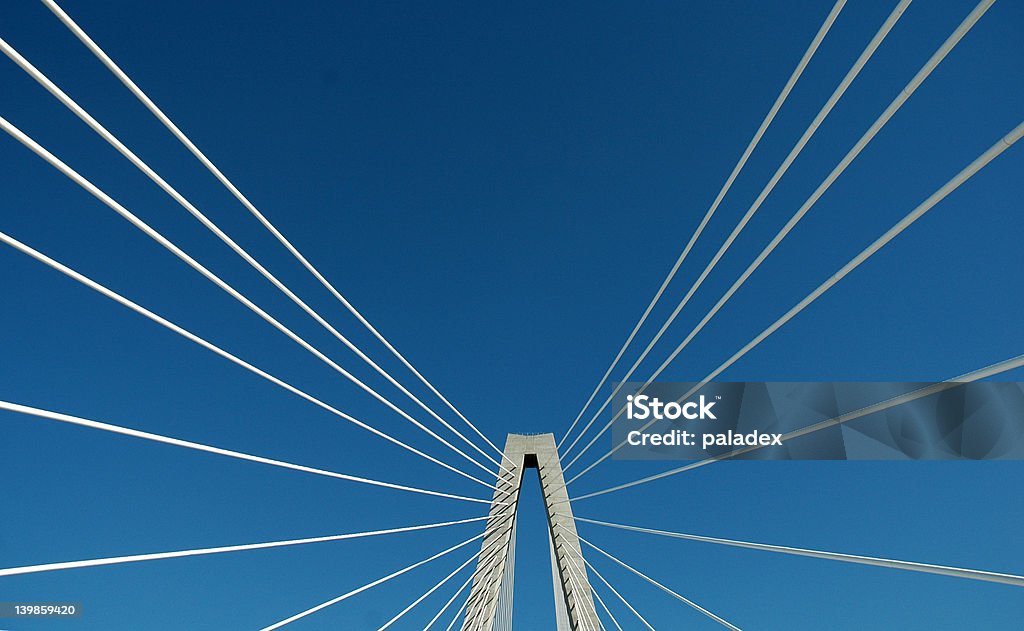 Ponte suspensa detalhe - Foto de stock de Ponte royalty-free