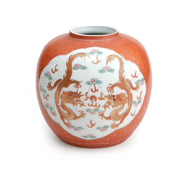 Chinese fine ceramic vase stock photo