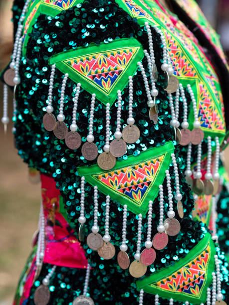 istock Hmong ethnic pattern. painted in traditional Hmong pattern. Figure tribal embroidery. 1398594591